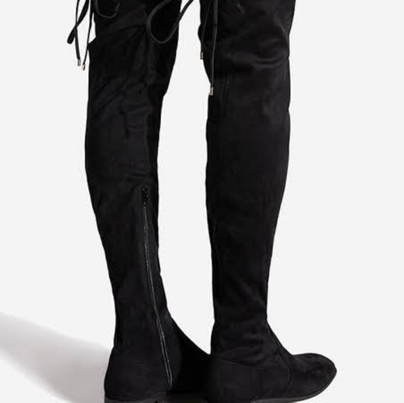 Black Machele Over-the-knee Boots - Picture 3 of 4